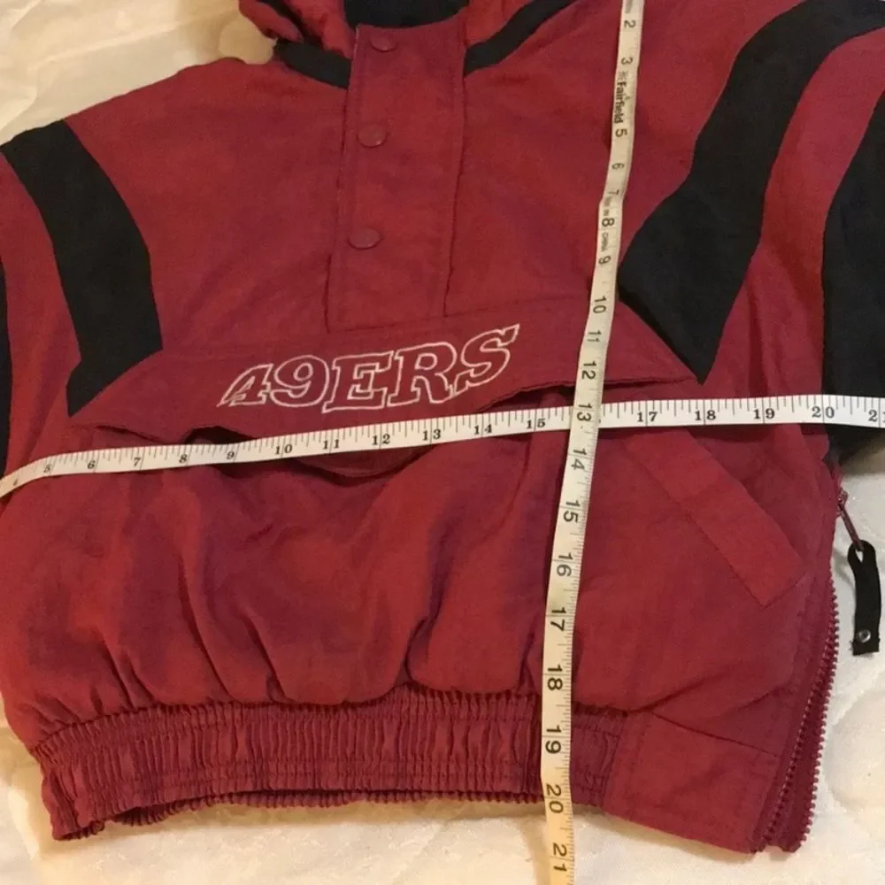 VTG, 90s San Francisco 49 ers NFl Starter Junior Parka Pullover Jacket Size S